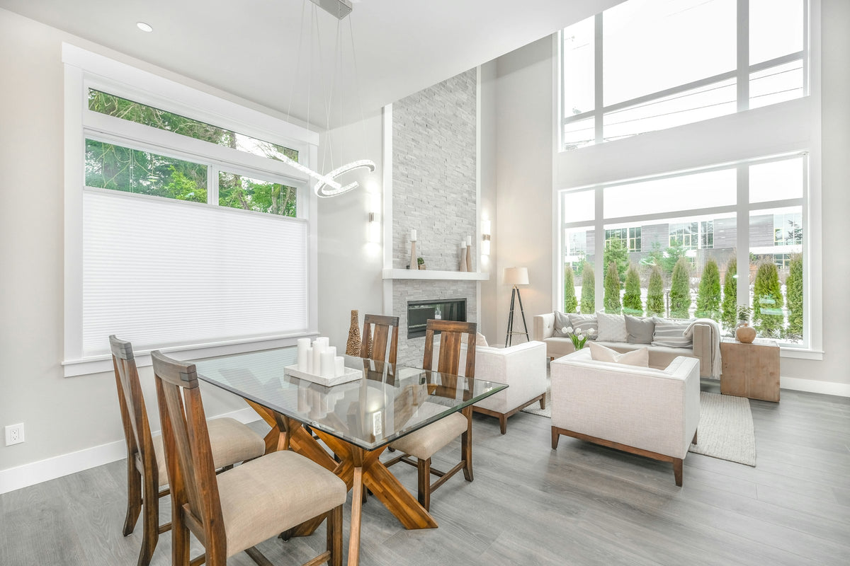 Wood dining table and chairs
