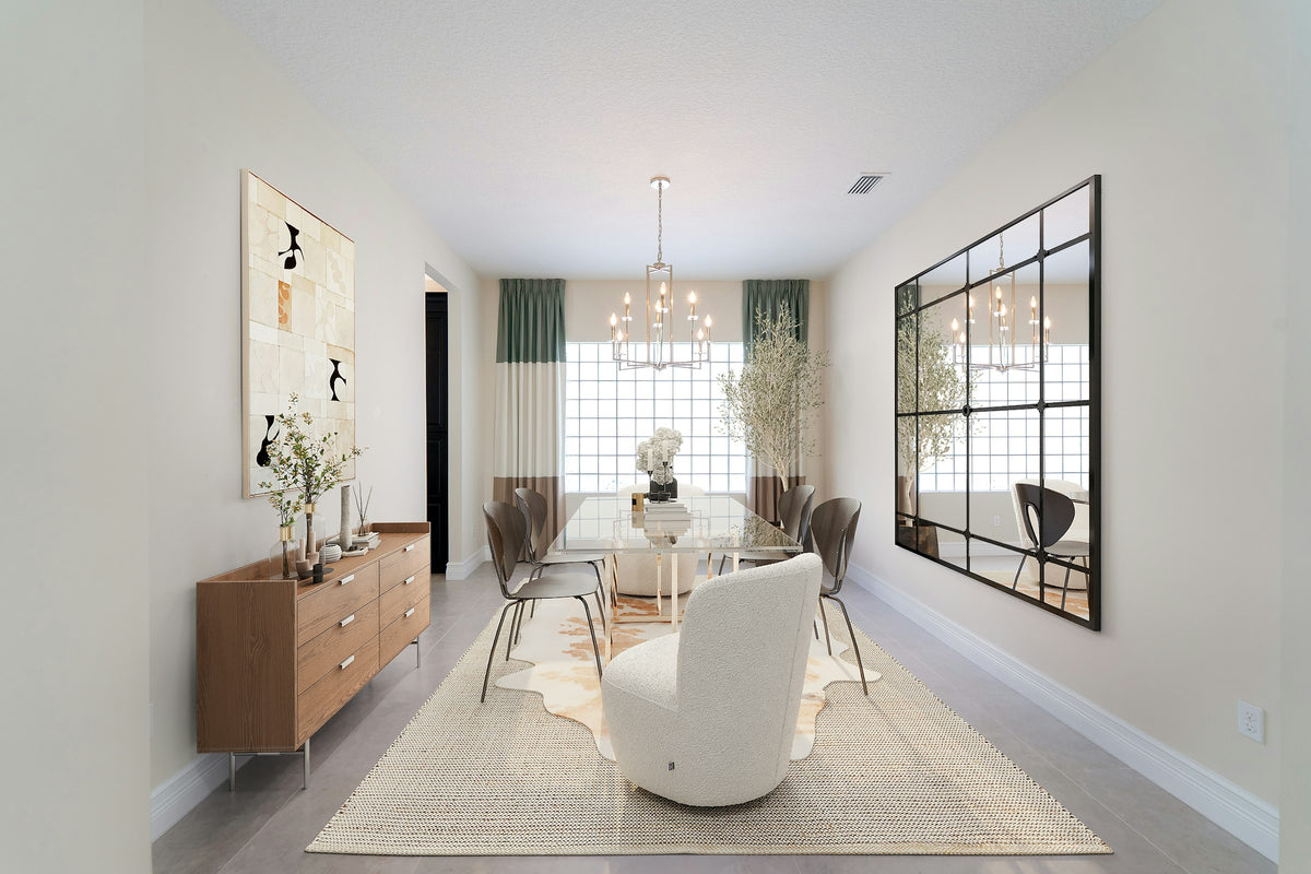 Bright, modern dining room